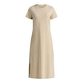 thumbnail image 4 of Time and Tru Women's Cotton Midi T-Shirt Dress, Sizes XS-XXXL, 4 of 4