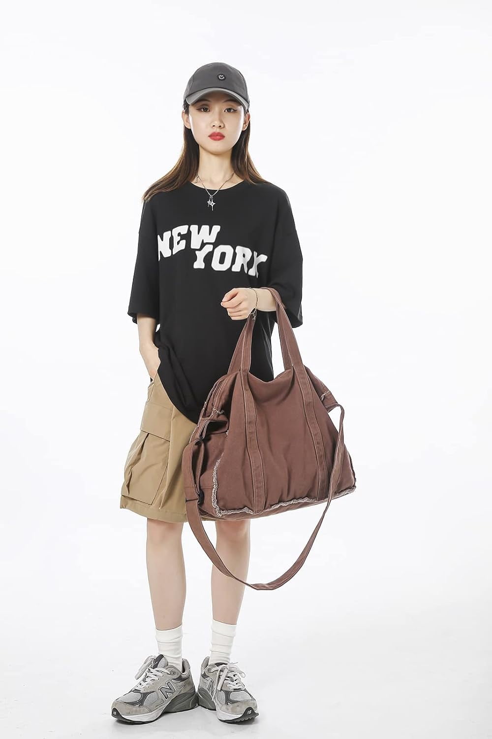 Tote Bag for women, Retro Hobo Purse Crossbody Handbag Large Canvas Shoulder Bags for School Work Travel Shopping