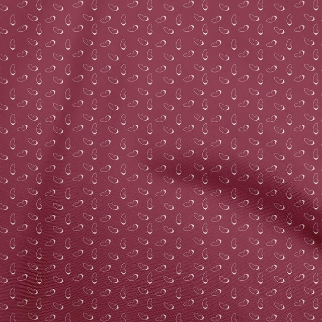 oneOone Cotton Silk Red Fabric Fresh Fabric For Sewing Printed Craft Fabric By The Yard 42 Inch Wide