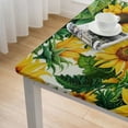 thumbnail image 5 of Acheng Sunflower Green Leaves Yellow Flowers Square Tablecloth Full Width Single-Sided Printing 100% Polyester Fiber 40*40, 5 of 8