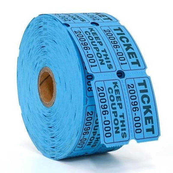 L LIKED Raffle Tickets Double Rolls 1000 per Roll 50/50 Raffle Tickets for Events, Entry, Class Reward, Fundraiser & Prizes (Blue)