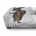 thumbnail image 3 of African Soft Flannel Fleece Throw Blanket, Black Girl in a Traditional Dress Performing an Dance Native Zulu, Cozy Plush for Indoor and Outdoor Use, 50" x 60", Multicolor, by Ambesonne, 3 of 6