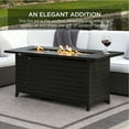 thumbnail image 6 of Best Choice Products 57in 50,000 BTU Rectangular Propane Aluminum Gas Fire Pit Table w/ Cover, Glass Beads - Dark Brown, 6 of 7