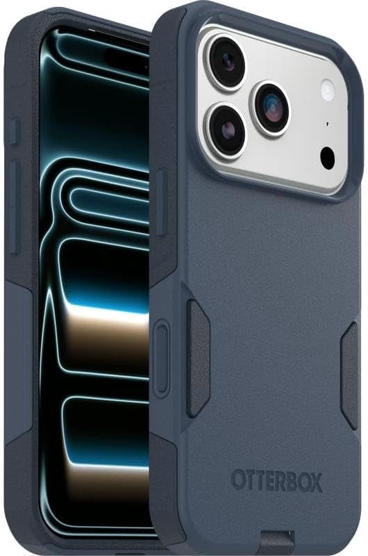 OtterBox iPhone 17 Pro (Only) Bundle: Commuter Series MagSafe Case & Screen Protector - Blue Sentiment - Built-in magnets - Thin & Protective - with Port Protection - Non-Retail Packaging