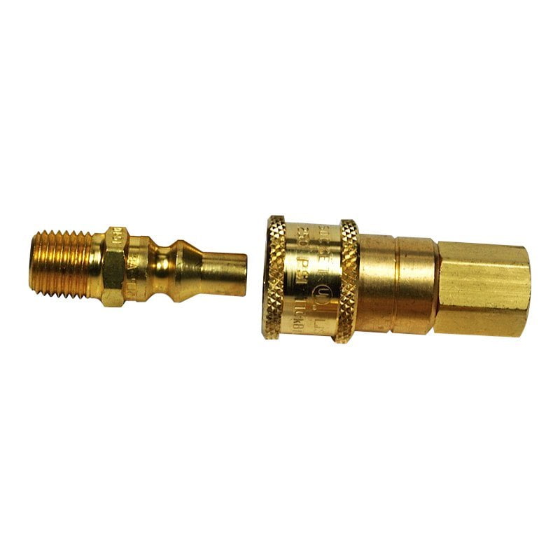Enerco F176190 Brass LP Gas/Natural Gas Fitting with Plastic Clamshell Packaging (1/4" Male