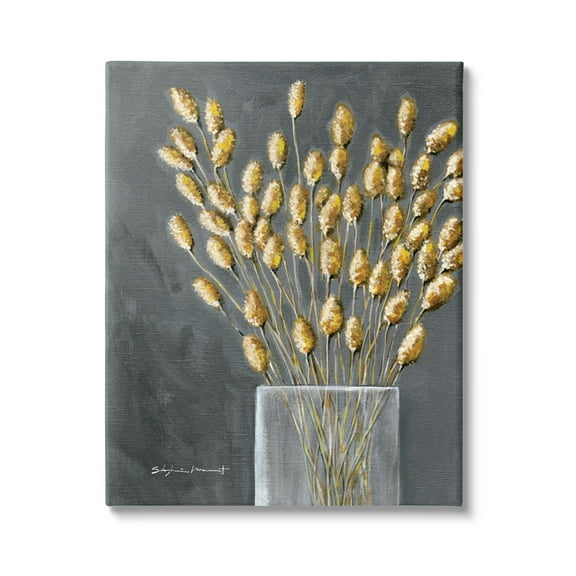 Stupell Grain Botanicals Country Arrangement Botanical & Floral Painting Gallery Wrapped Canvas Print Wall Art