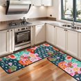 thumbnail image 3 of Kitchen Rugs Sets Of 2,Pioneer Flower Floral Print Pattern Anti Fatigue Kitchen Mat Rugs Non Slip Washable,Decorative Kitchen Floor Mats for Kitchen,Sink,Laundry,17"x47"+17"x47", 3 of 5