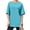 Sky blue, variant on Summer Solid Color Women Loose T-shirt Crew Neck Casual Oversize Drop Shoulder Shirt Tops