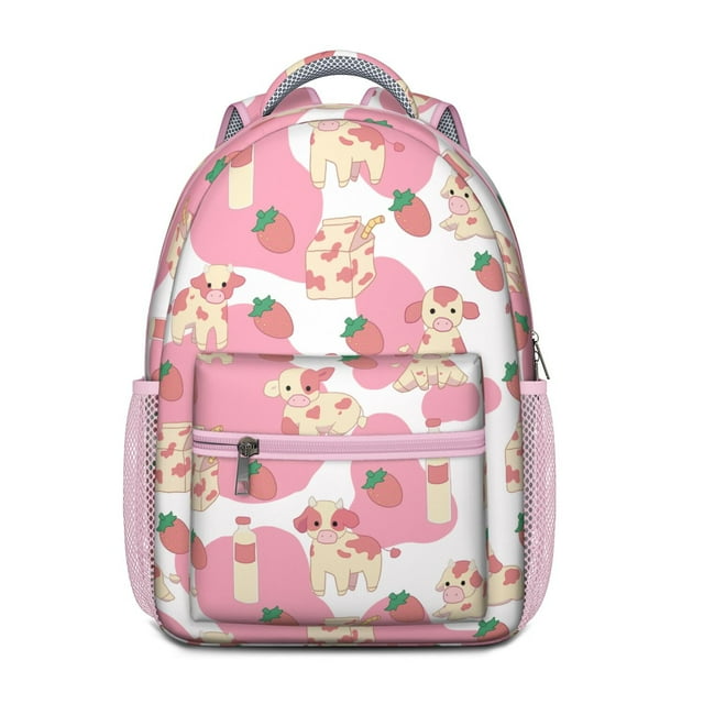 Highland Cow Lovers Backpack – Adorable Bull and Buffalo Print Pattern Schoolbag with Rustic Farm Design