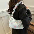 thumbnail image 2 of Women Armpit Bag Floral Printed Shoulder Bag Handbag Pleated Underarm Bag, 2 of 21