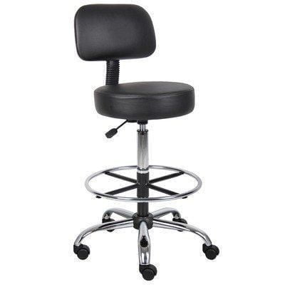 Coussin de soutien pour selle médicale Caressoft de Nicer Furniture en noir avec coussin de dossier