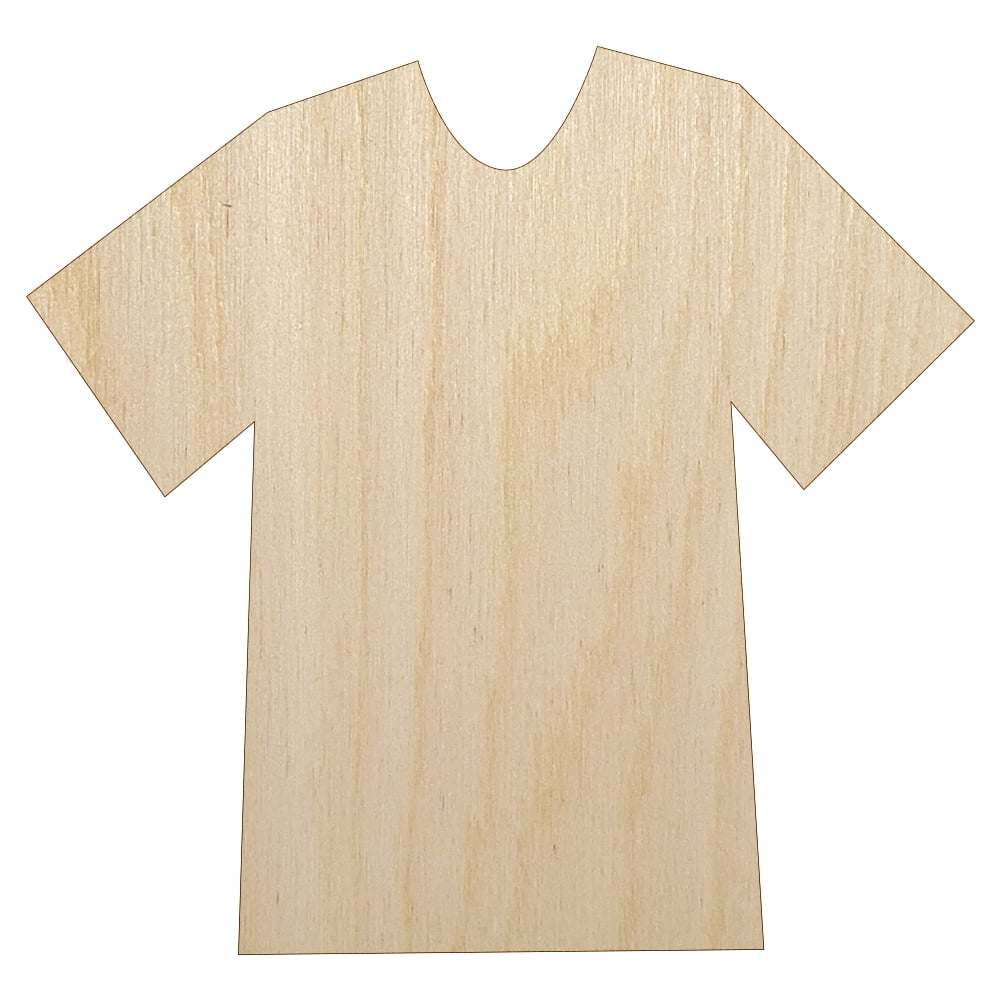 T Shirt Laser Cut Out Wood Shape Craft Supply Woodcraft Cutout