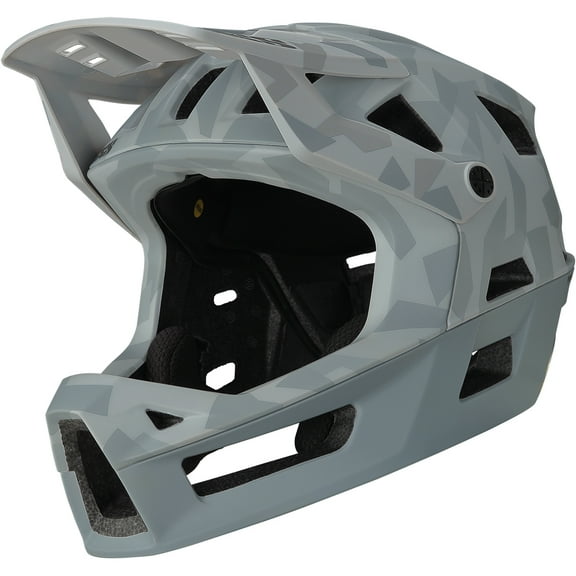 iXS Trigger FF MIPS Enduro Mountain Bike Full Face Helmet Grey Camo, XS(49-54cm)