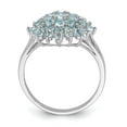 thumbnail image 2 of Sterling Silver Rhodium Aquamarine Ring, 2 of 6