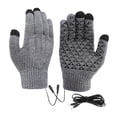 thumbnail image 3 of Guantes Punto Con Calefacción USB Ciclismo Invierno para Al Aire Libre (gris), 3 of 4