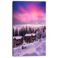 thumbnail image 2 of Frosty Winter Resorts in Forest - Landscape Wall Art on Canvas, 2 of 3