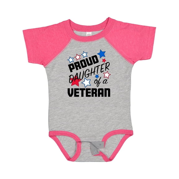 Inktastic Proud Daughter of a Veteran Veterans Day Girls Baby Bodysuit