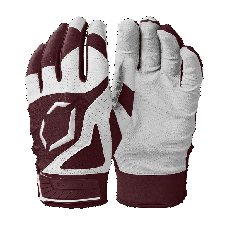 送関込 EvoShield Standout Batting Glove Maroon, Youth Large 並行輸入品 通販