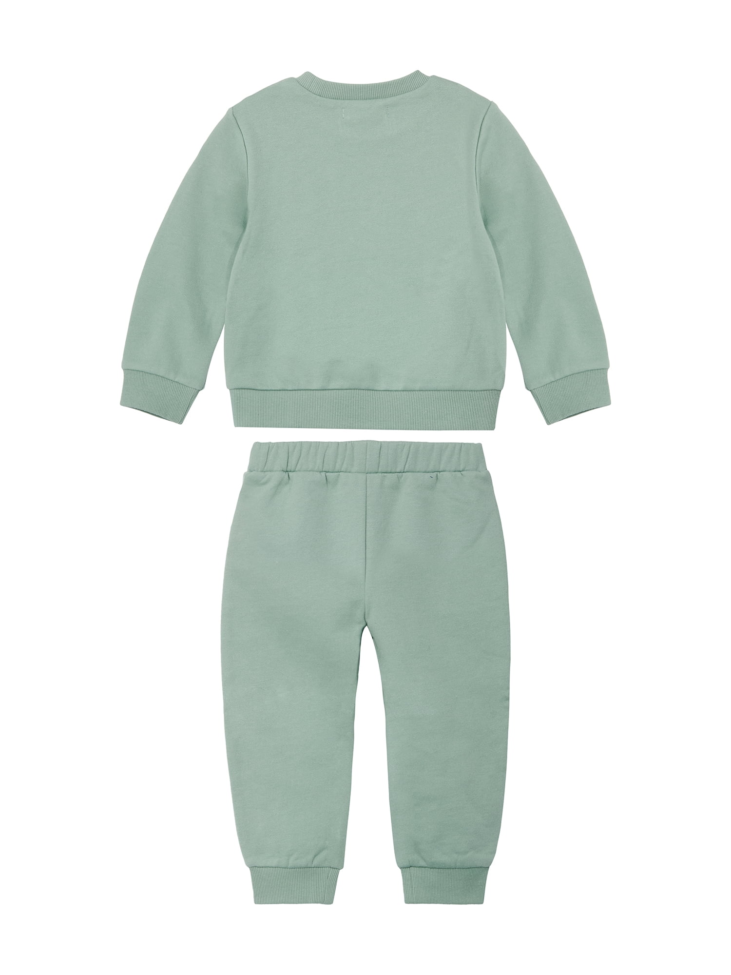 Wonderluxe Baby Boys' Long Sleeve Fleece Sweatshirt and Jogger, 3-Piece Set, Sizes 0-3M-24M