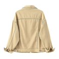 thumbnail image 2 of Chaqueta vaquera para mujer, chaqueta corta holgada de manga larga, Top informal de talla grande, 2 of 2
