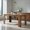 Walnut, variant on Demi Bonn 71" Finish MDF Dining Table, Modern Grooved Leg Extendable Table for 6-8 People, Multi-Functional Home Desk & Conference Table, Walnut