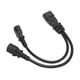 thumbnail image 5 of Cable divisor de alimentación seguro IEC320 C14 a C15 doble, macho a hembra, para lámpara de escritorio, impresora y proyector, 100-250 V, 12,6 pulgadas, 5 of 14