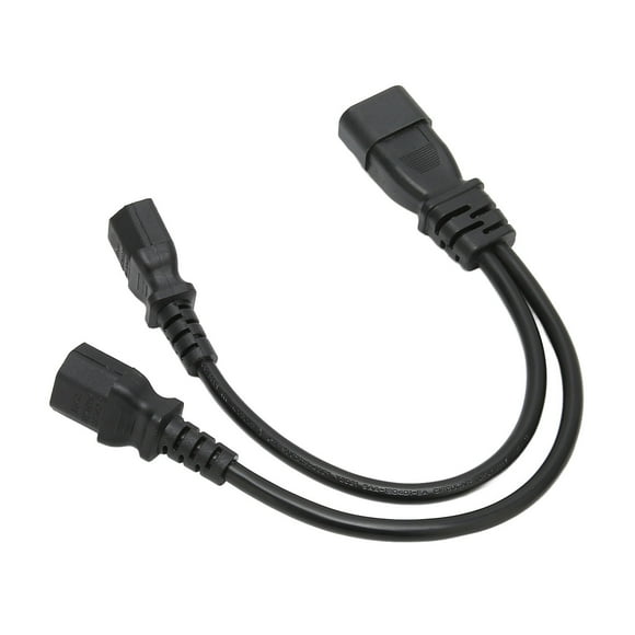 Power Splitter Cable, IEC320 C14 To Dual C15 Cord Wear Resistant For LCD Monitor