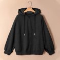 thumbnail image 6 of Kmdttou Women's Hoodies for Casual Loose Lantern Sleeve Solid Color Thin Hoodie Sweatshirts Fashion Tops on Clearance!, 6 of 8