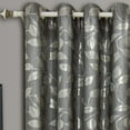 thumbnail image 2 of Charlotte Pair (Set of 2) Jacquard Grommet Window Curtain Panels Leafy  Pattern Design, 2 of 3