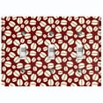 thumbnail image 1 of Metal Light Switch Wall Plate Outlet Cover (Coffee Espresso Mocha Bean Pattern Brown - Triple Toggle), 1 of 2