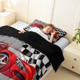 thumbnail image 3 of Manfei Red Sports Cars Twin Comforter Sets,Classic Racing Print Bedding Set,Black Reversible,2pcs,1 Comforter and 1 Pillowcase, 3 of 7
