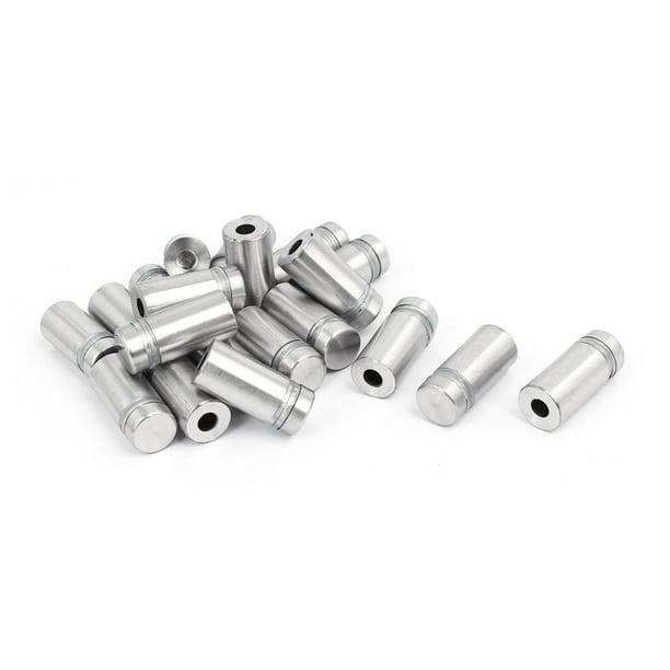 Uxcell 12mmx25mm Stainless Steel Advertisement Fixing Screws Glass Standoff Pins Pack Walmart Com