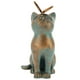 thumbnail image 4 of Estatuilla de gato, detalles exquisitos, estilo retro, textura moteada, estatua de gato sentado de resina duradera para jardín, oficina, Patio, 4 of 5