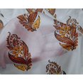 thumbnail image 4 of oneOone Silk Tabby Fabric Leaves & Floral Block Print Fabric BTY 42 Inch Wide, 4 of 4