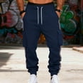 thumbnail image 5 of Men’s Casual Drawstring Waist Cargo Jogger Pants with Side Pockets and Elastic Cuffs Athletic Fit Track Bottoms, 5 of 5