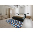 thumbnail image 5 of Ahgly Company Machine Washable Indoor Square Transitional Crystal Blue Area Rugs, 4' Square, 5 of 7
