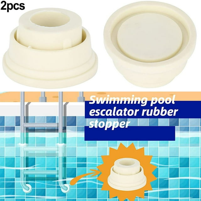 Ladder Bumper, White Ladder Rubber Plug for Swimming Pool Ladders