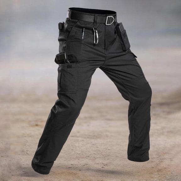 LEKWK Work Pants for Men Lightweight Quick-Dry Stretchy Bottoms with Multi Pockets Breathable Loose Fit Athletic Pants for Hiking Casual Outdoor