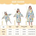 thumbnail image 4 of FORMRS Wearable Blanket Hoodie with Sleeves for Kids Cozy Flannel Sweatshirt, Blue Wildflower Pattern, 4 of 7