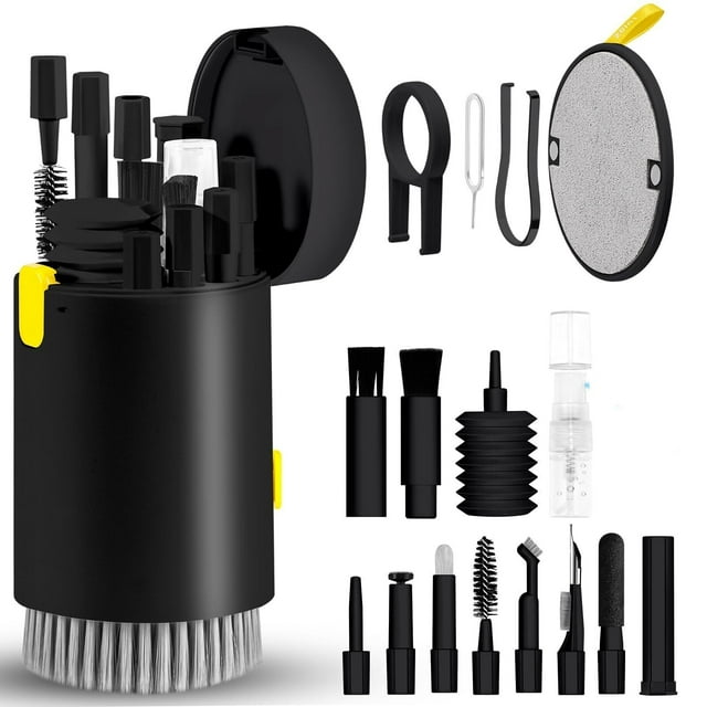 WANGQI Laptop Phone Screen Cleaner Kit, Computer Keyboard Brush Cleaning Spray,20-in-1 Electronic Device Clean Tool for Camera Earbud Car Screens