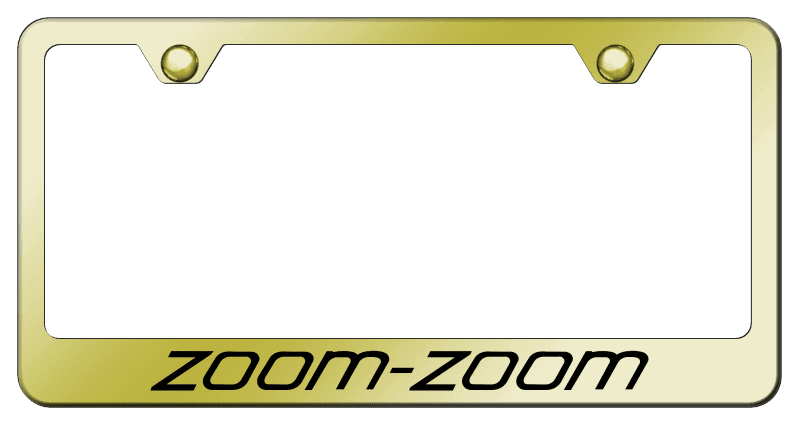 Au-TOMOTIVE GOLD Zoom Zoom Laser Etched Frame - Gold - Walmart.com