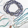 thumbnail image 3 of Collar Gargantilla Yashi de piedra azul natural con grava curativa irregular para mujer, 3 of 5