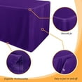 thumbnail image 4 of LAICAIW 2 Pack Table Clothes for 6 Foot Rectangle Tables-Water Resistant Washable Fabric Polyester Rectangle Table Cover Protector for Wedding, Banquet and Trade Shows, 72L x 30W x 30H Inches, Viole, 4 of 7
