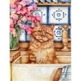 thumbnail image 1 of Carolines Treasures CDCO0195CHF Chat dans l'Évier par Debbie Cook Drapeau Toile Taille Maison, 1 of 4