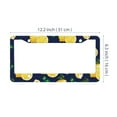 thumbnail image 2 of WIRESTER Set 2pcs 6" x 12" Auto Drive License Plate Frame Cover - Lemons Mint Leafs Dark Blue, 2 of 7