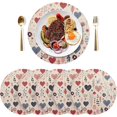 thumbnail image 3 of Round Braided Placemats Set of 4,Heart Tree Washable Dining Table Durable PVC 15 Inch Non-Slip Heat Resistant Place Mats for Table Decor Home Decor, 3 of 7