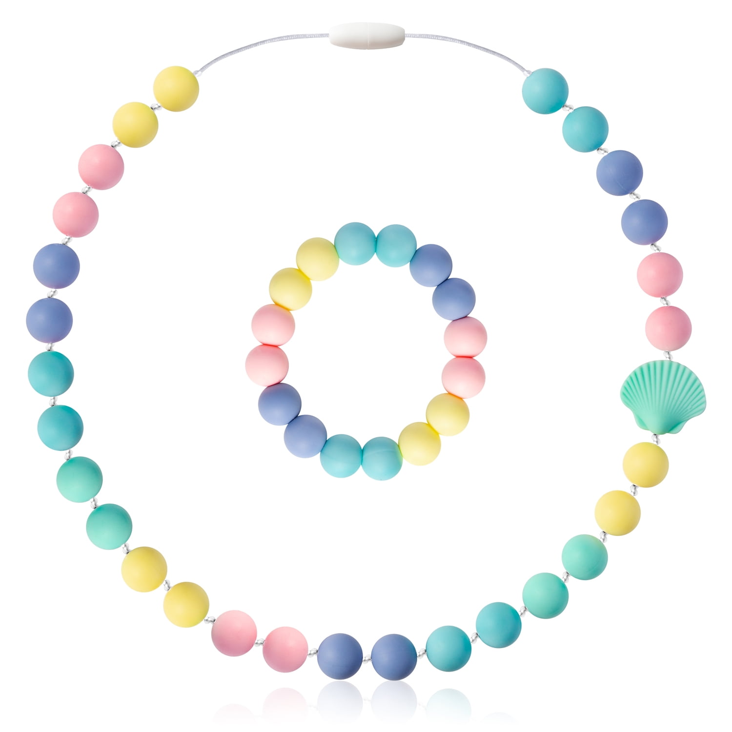 3-6PCS Baby Kids Sensory Chew Necklace Chewelry Autism ADHD Biting Teething Toys 