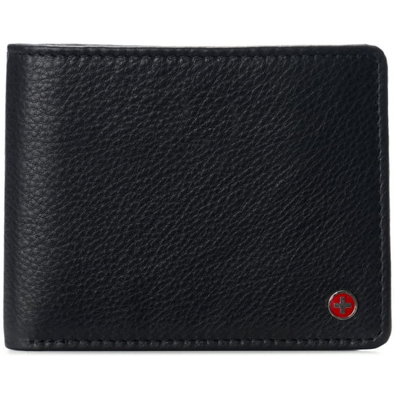 Alpine Swiss Connor Executive Bifold Wallet | Business Passcase for Men | Premium Leather | Dual ID Windows | RFID Blocking | Gift Box Included