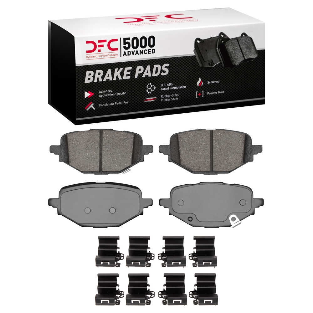 Dynamic Friction Company 1551-2457-01 DFC 5000 Advanced Brake Pads - Ceramic and Hardware Kit - OE