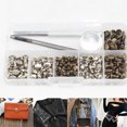 thumbnail image 2 of CAROOTU 120 Sets Leather Craft Repair Double Cap Rivets Tubular Metal Studs Fixing Tools, 2 of 5